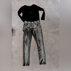 Gold & Black Leggings